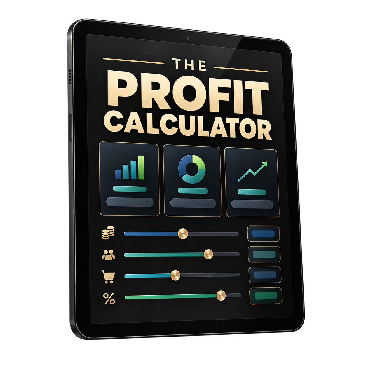 The Profit Calculator bonus tablet mockup